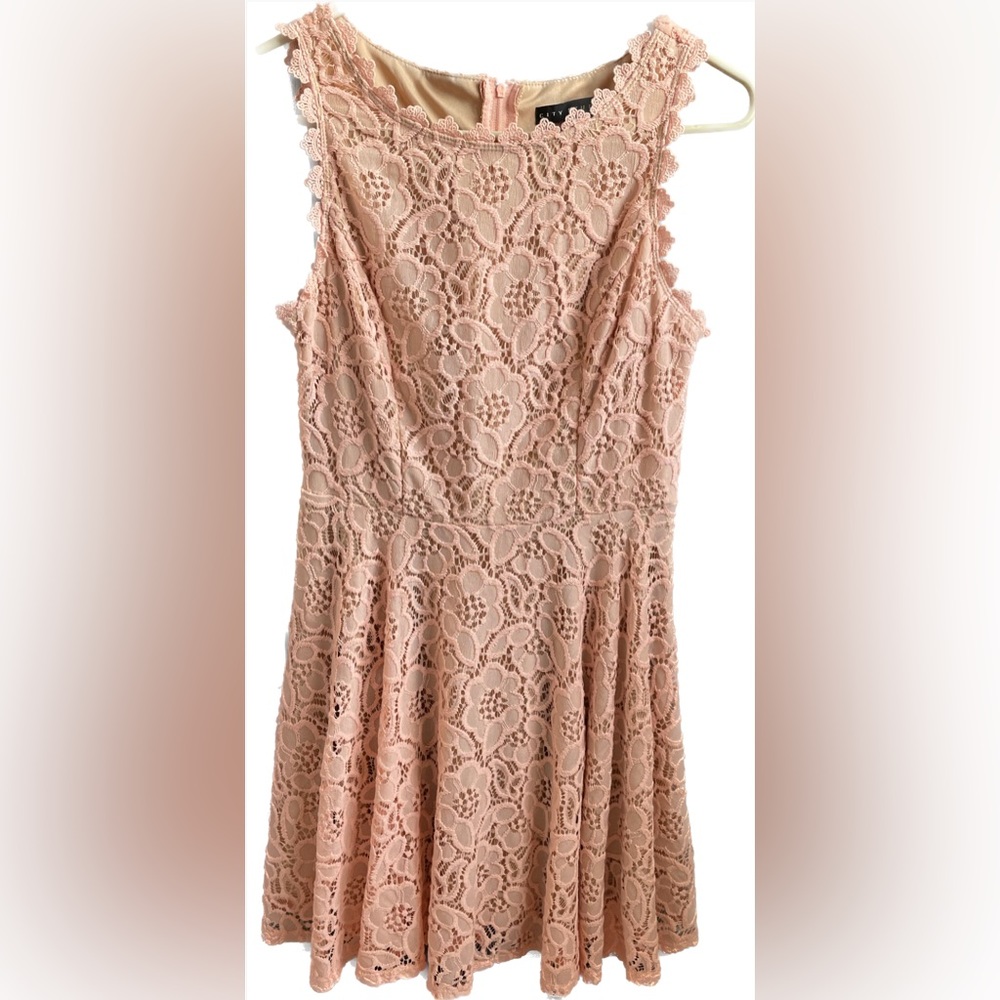 Peach lace dress